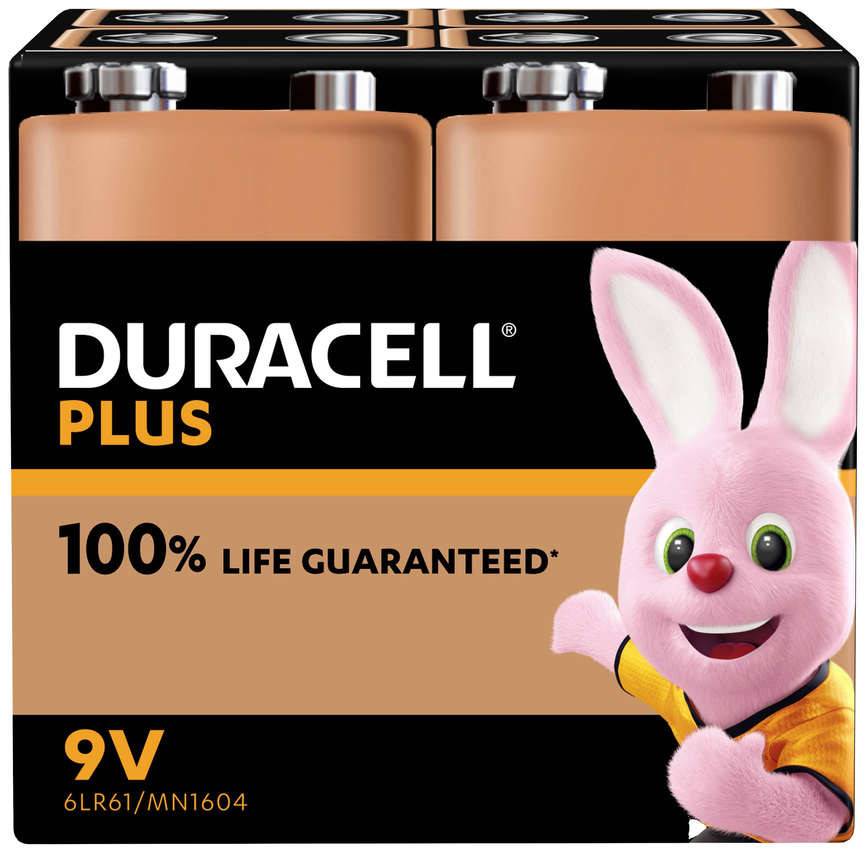 Duracell MN1604 Plus Pile 6LR61 (9V) alcaline(s) 9 V 4 pc(s)