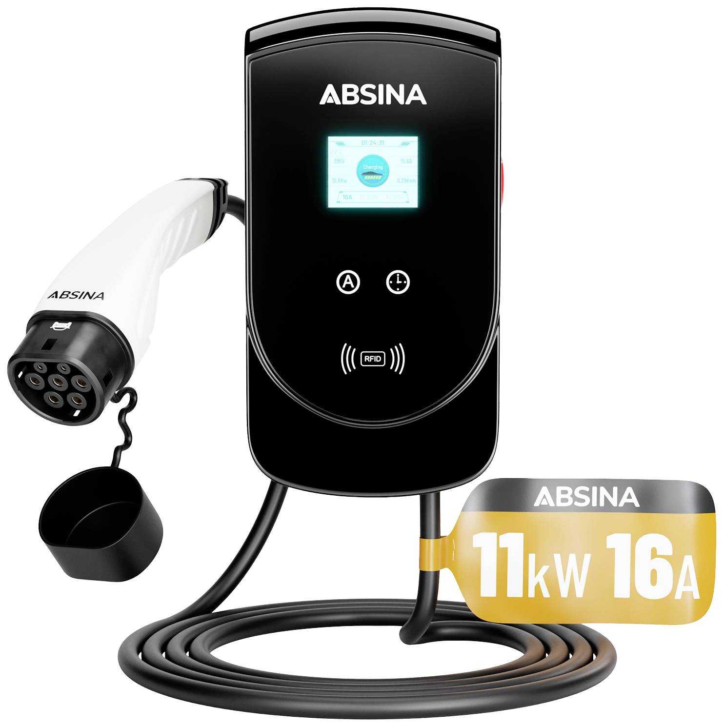 Absina Wallbox type 2 mode 3 16 A 11 kW RFID