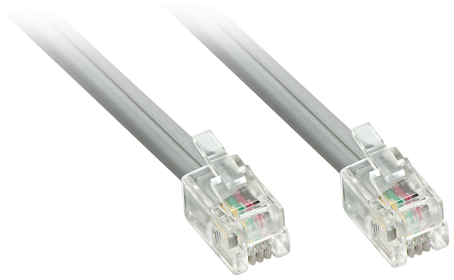 LINDY RNIS Câble de raccordement [1x RJ10 mâle 4P4C - 1x RJ10 mâle 4P4C] 10 m gris