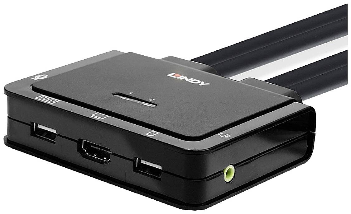 LINDY Commutateur KVM HDMI souris, clavier 3840 x 2160 Pixel