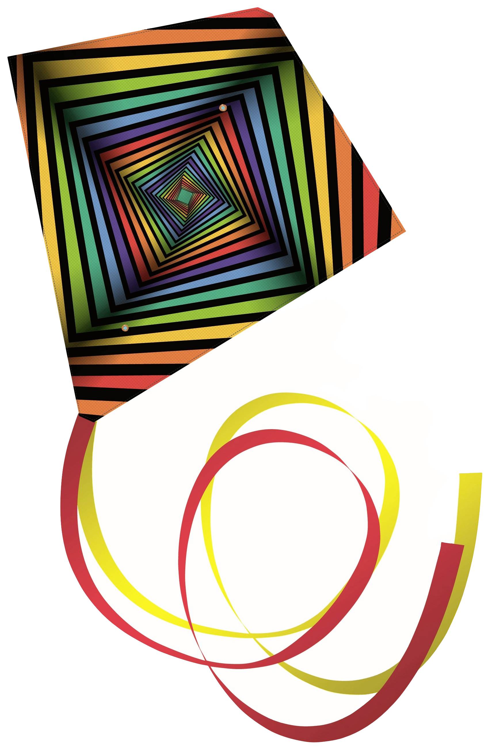 Günther Flugspiele Cerf-volant Square Envergure (détails) 700 mm Force du vent supportée 4 - 9 bft