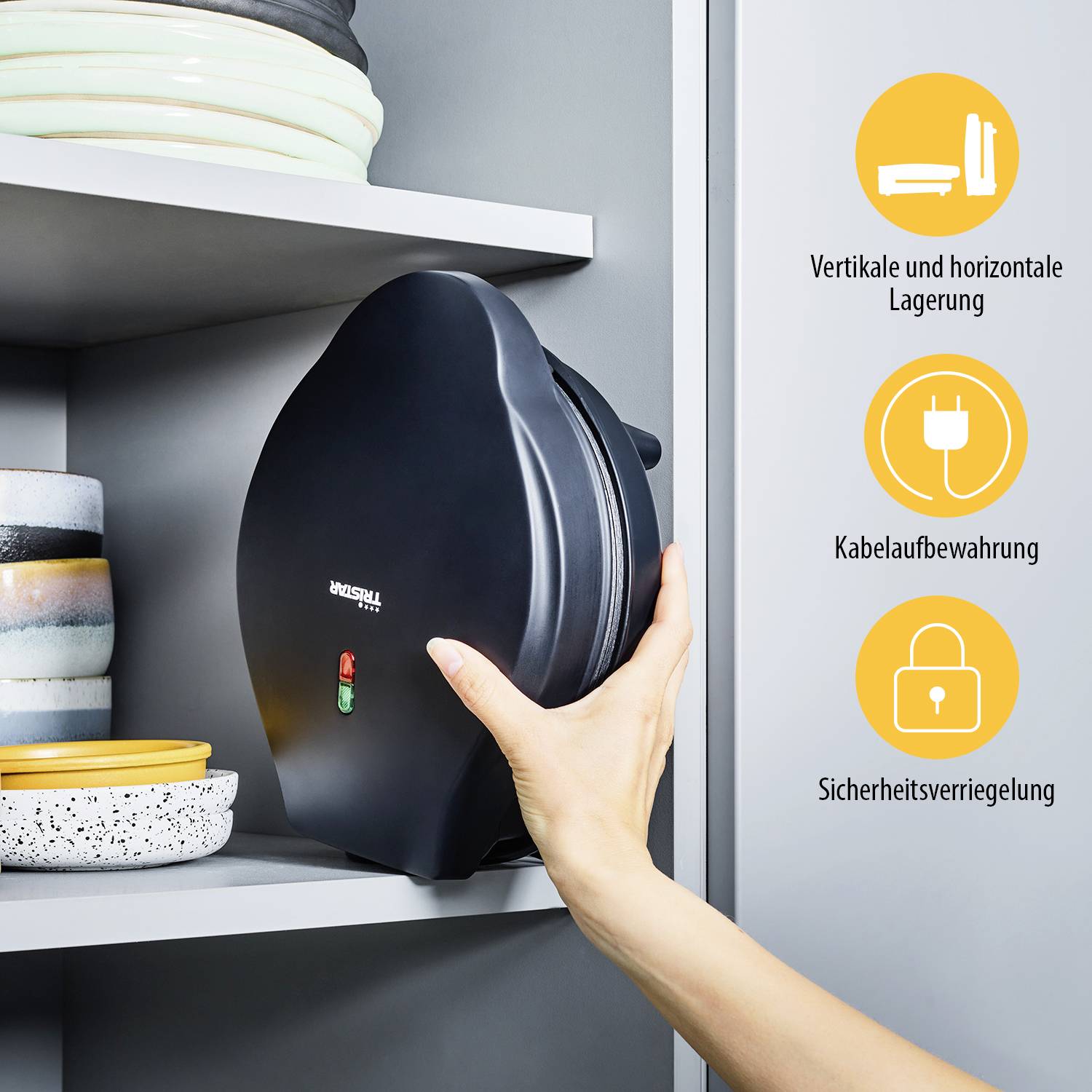 Tristar WF-1170 Machine à cornet de glace noir