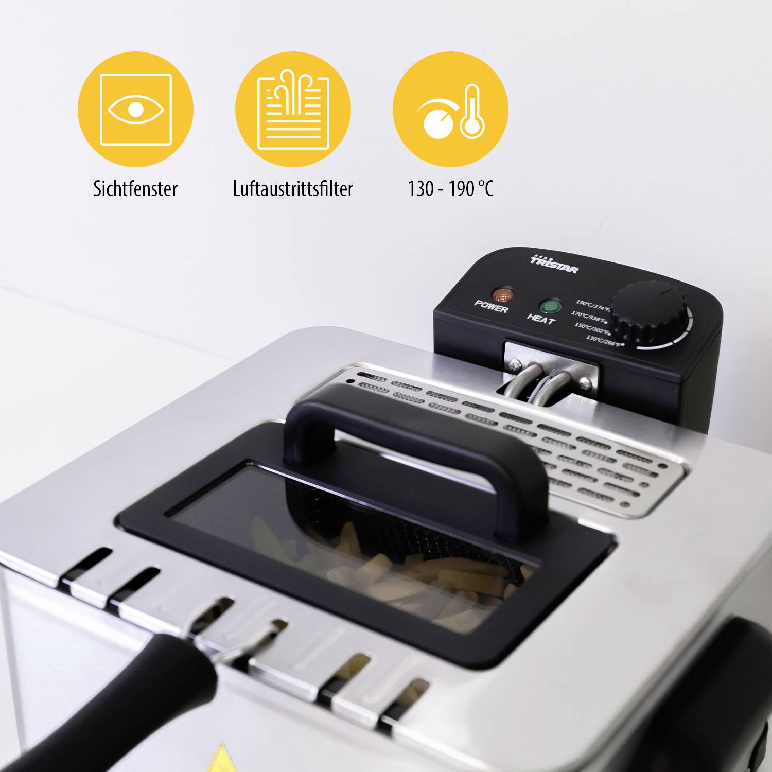 Tristar FR-6949 Friteuse zone froide 5 l 2000 W argent (mat)