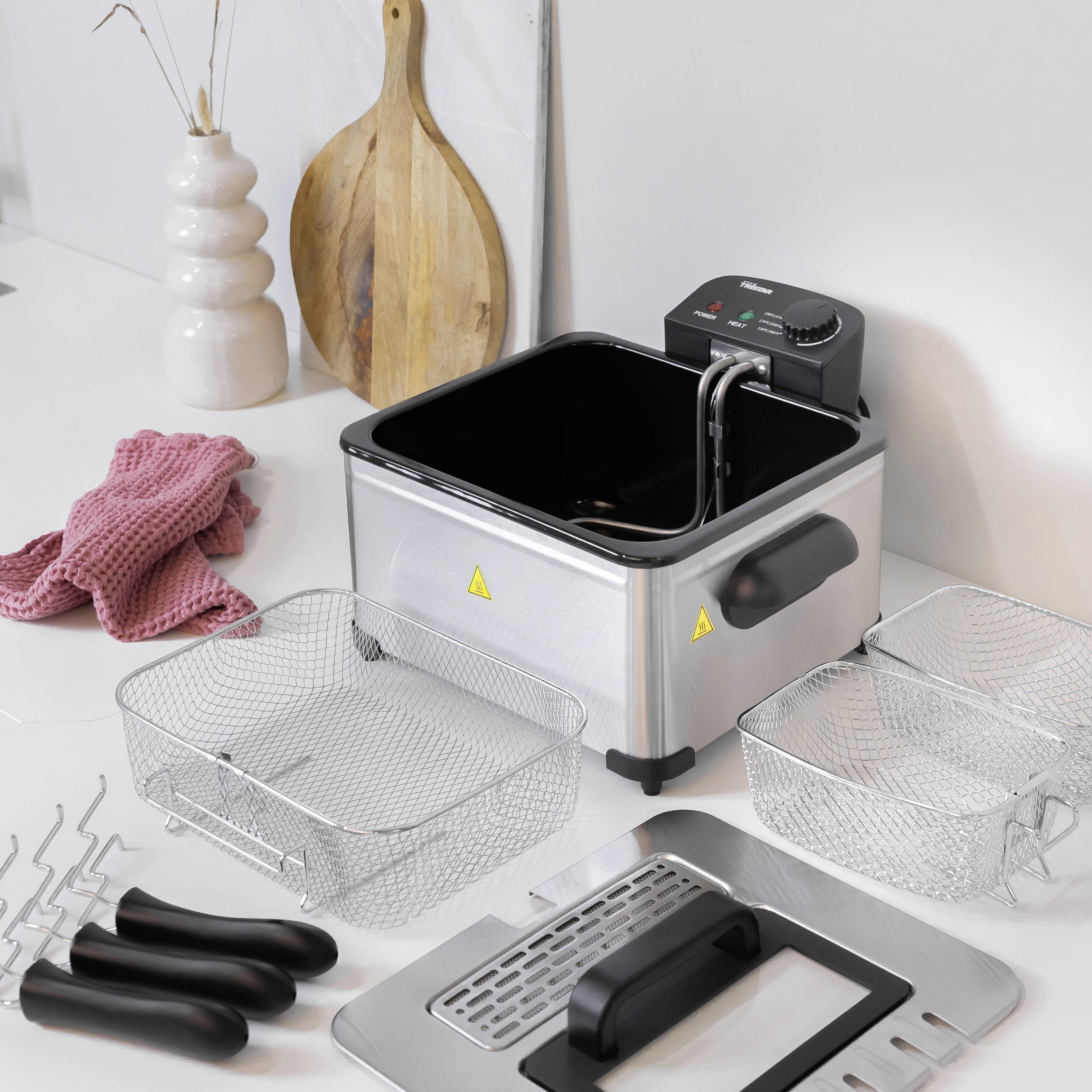 Tristar FR-6949 Friteuse zone froide 5 l 2000 W argent (mat)