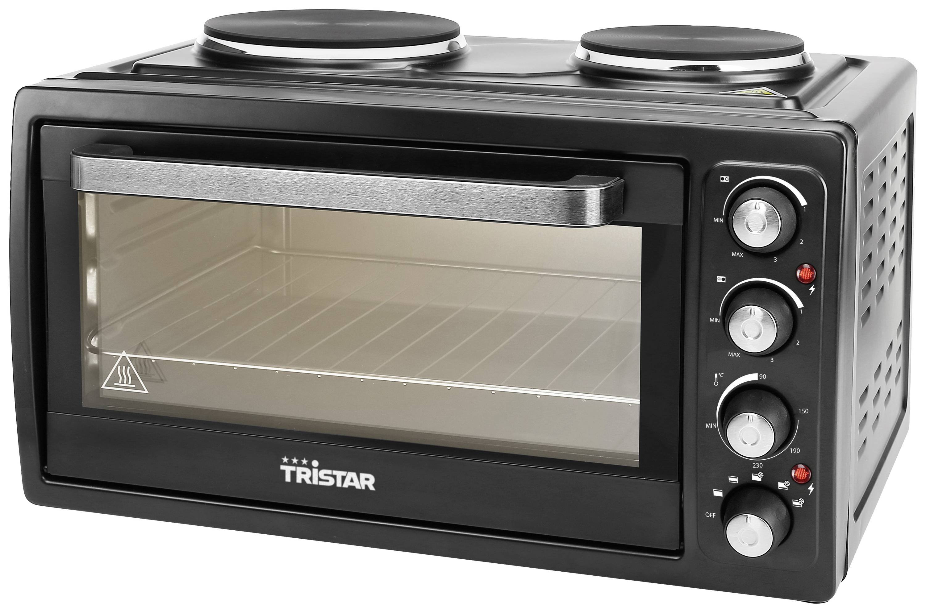 Tristar OV-1443 Mini-four plaques de cuisson incluses, Fonction chaleur tournante 38 l