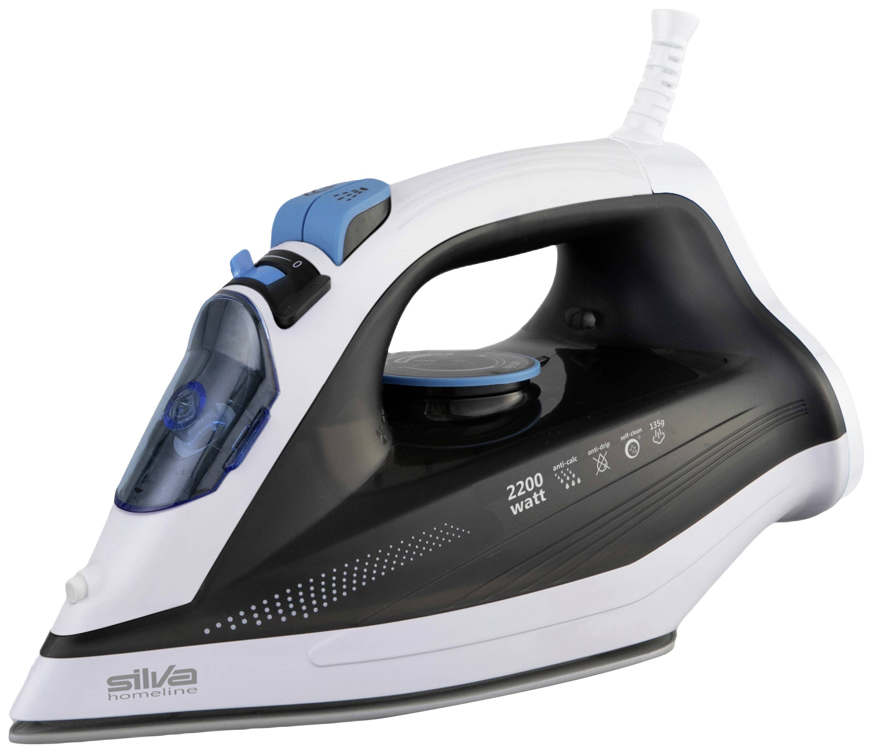 Fer à repasser à vapeur Silva Homeline DB 2201 gris foncé, blanc, bleu 2200 W