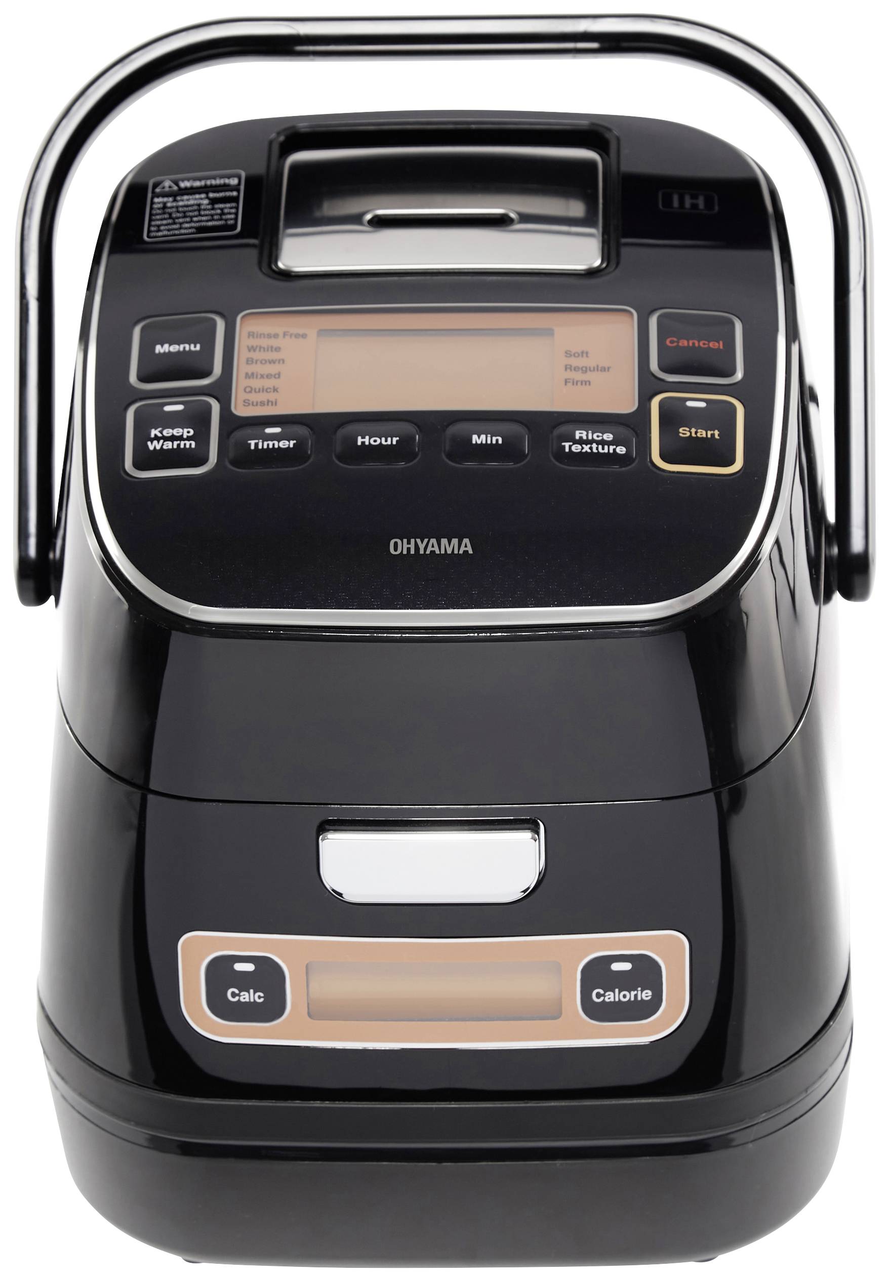 WOOZOO by Ohyama 2 in 1 Cuiseur multifonction noir multifonction, portable, fonction cuiseur de riz, avec fonction cuisson