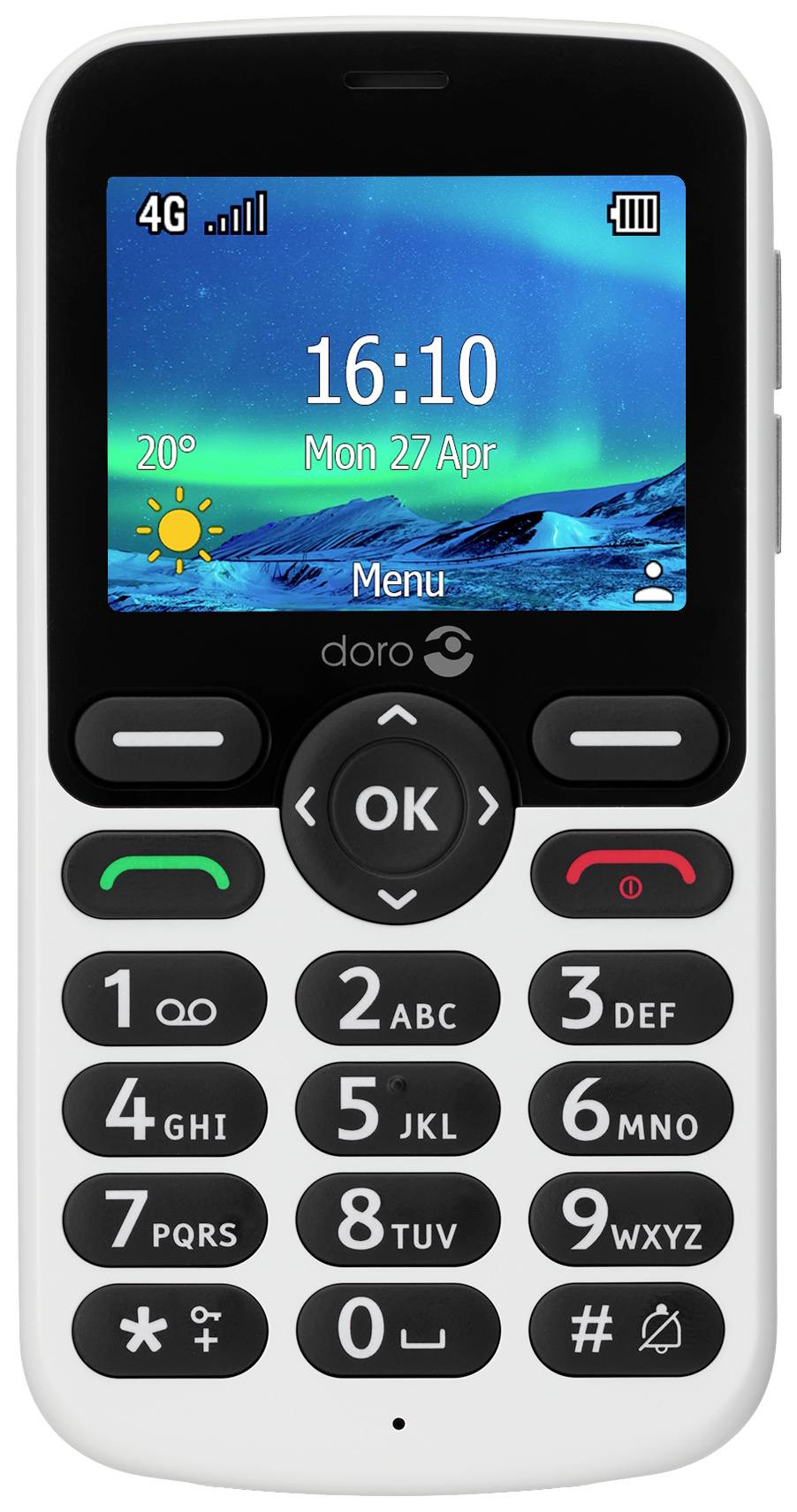 doro 5860 Téléphone portable pour séniors avec station de charge noir/blanc