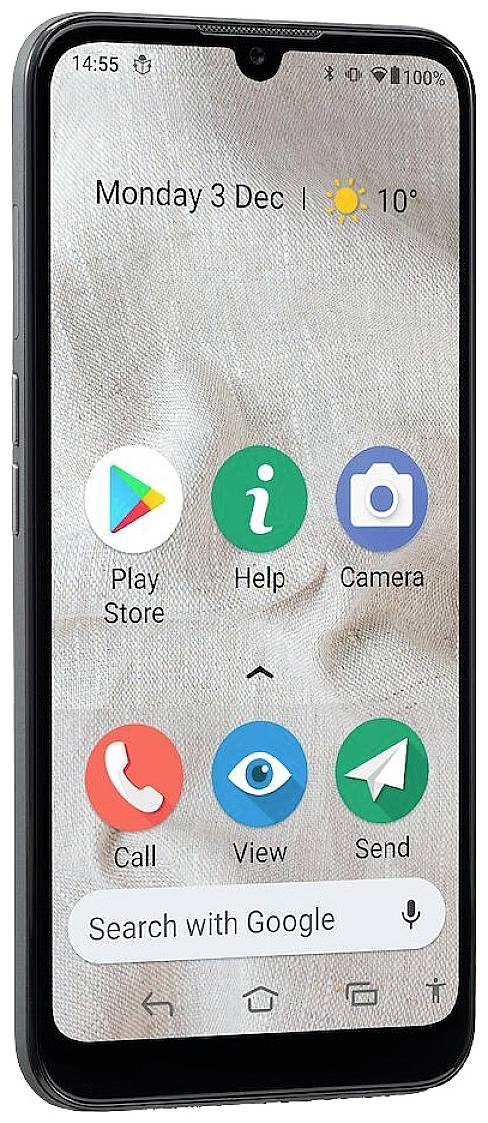 doro 8100 Plus Smartphone pour séniors IP54, avec station de charge noir