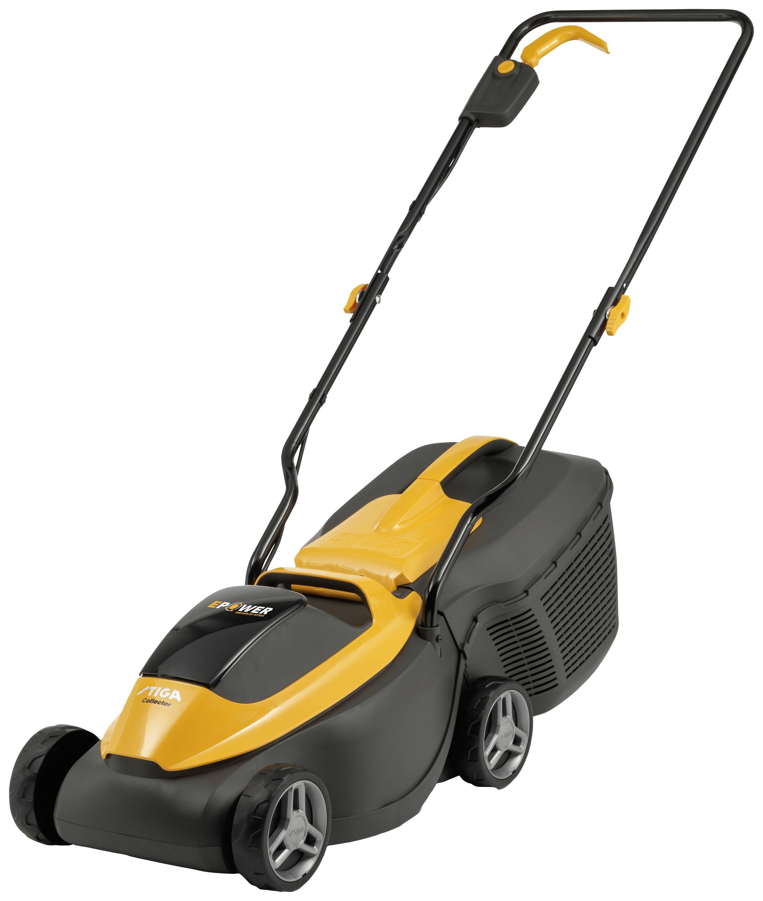 STIGA Collector 132e sans fil Tondeuse à gazon sans fil avec réglage de la hauteur de coupe, avec batterie, avec chargeur 20