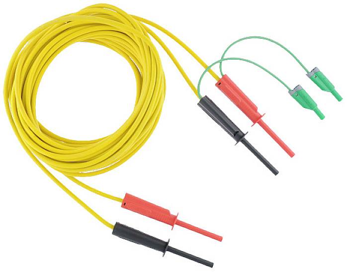 Metrel S 2030 Set de cordons de mesure de sécurité banane mâle 4 mm banane mâle 4 mm 15.00 m noir, rouge, jaune 1 set