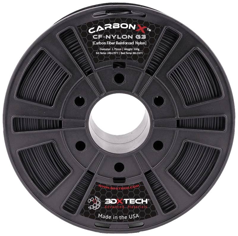 3D Xtech NYL3010500BK0 CarbonX CF Polyamid PA6 Filament PA (polyamide) résistant aux produits chimiques 1.75 mm 500 g noir 1 pc(s)