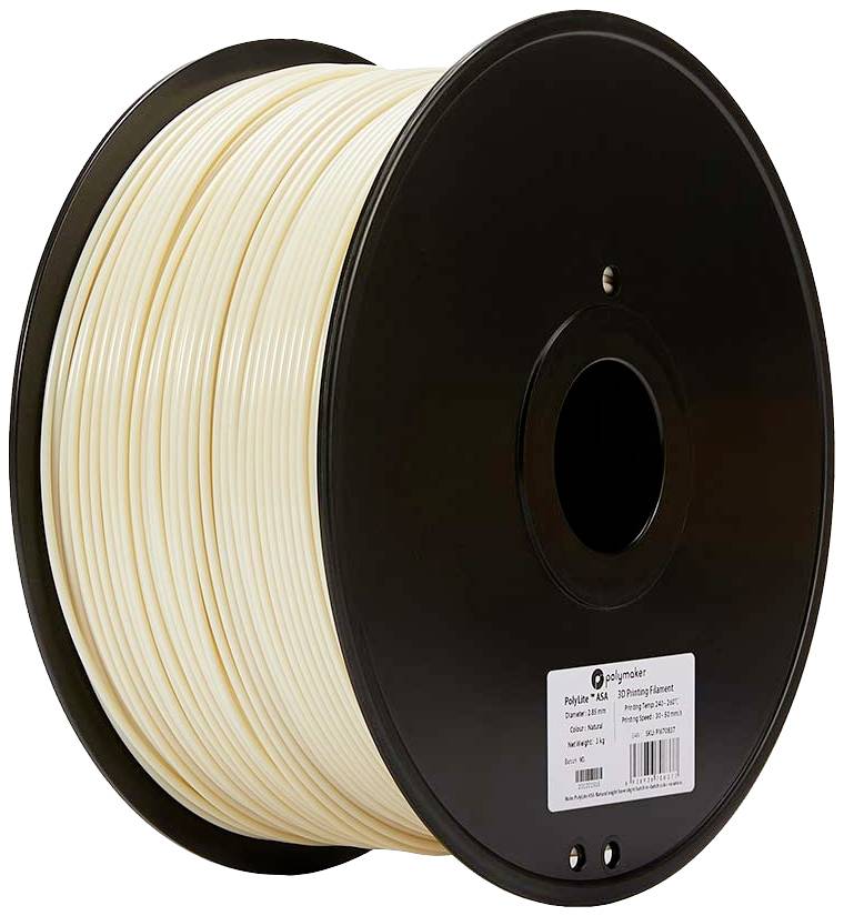 Bobine de filament pour imprimante 3D de couleur beige, adapté aux imprimantes 3D standard.