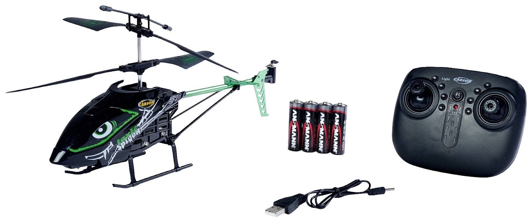 Carson RC Sport Toxic Spider 340 Hélicoptère RC débutant prêt à voler (RtF)