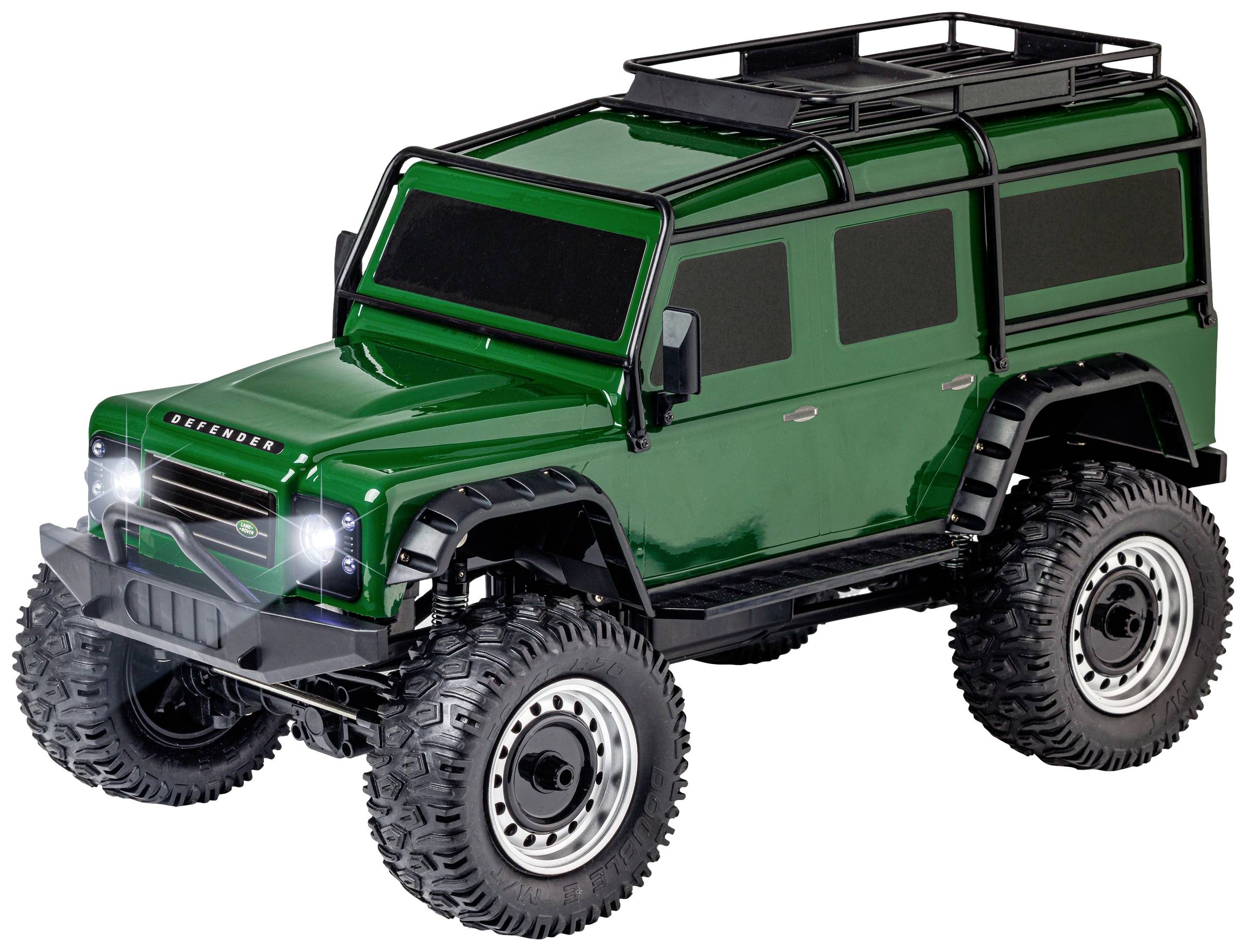 Carson RC Sport Land Rover Defender vert brushless 1:8 Auto RC électrique Véhicule tout-terrain 4 roues motrices (4WD) prêt à