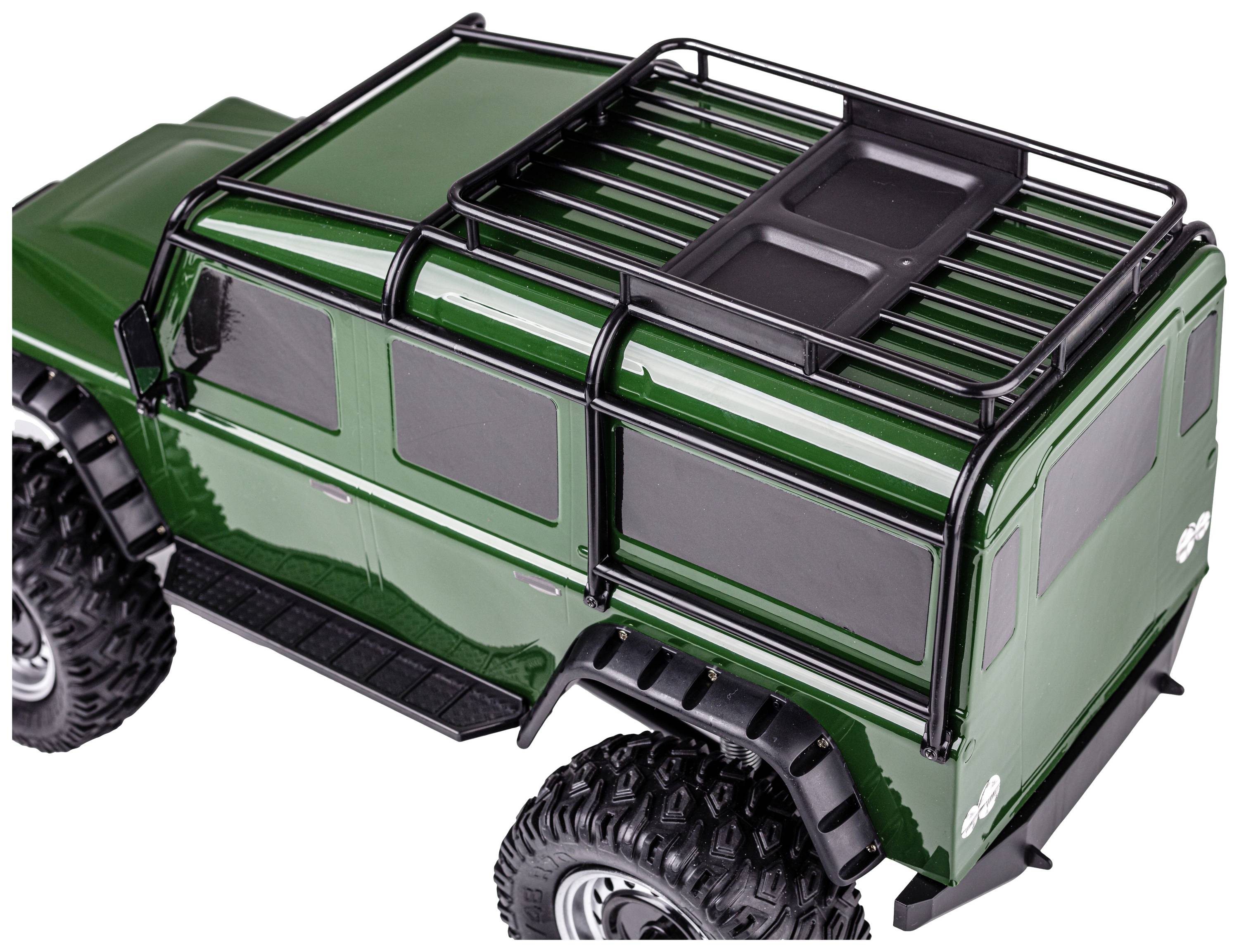 Carson RC Sport Land Rover Defender vert brushless 1:8 Auto RC électrique Véhicule tout-terrain 4 roues motrices (4WD) prêt à