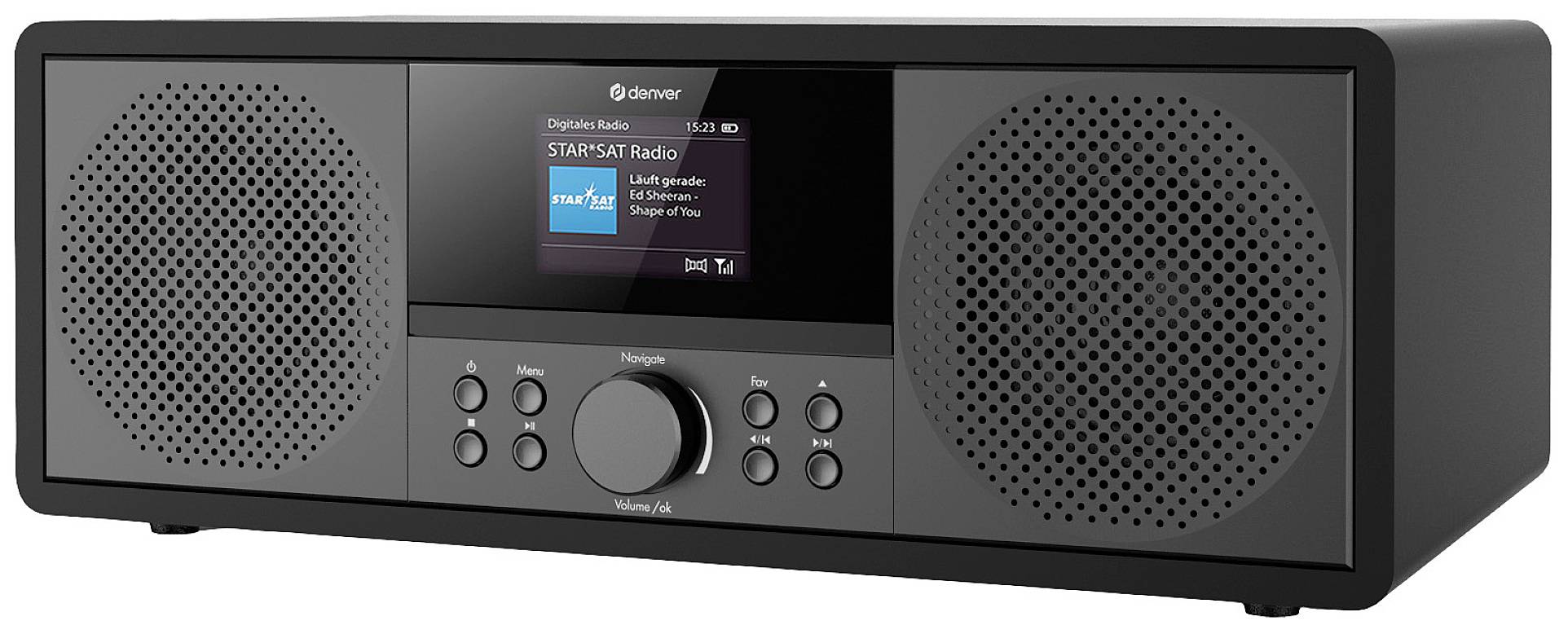 Denver MIR-270B Radio-lecteur CD Internet Internet, DAB+, FM AUX, Bluetooth, CD, USB, WiFi, radio internet noir