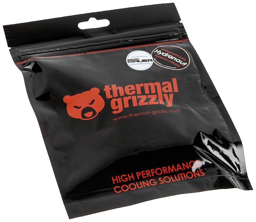 Emballage noir de 'Thermal Grizzly Hydronaut', un produit destiné aux solutions de refroidissement haute performance pour ordinateurs.