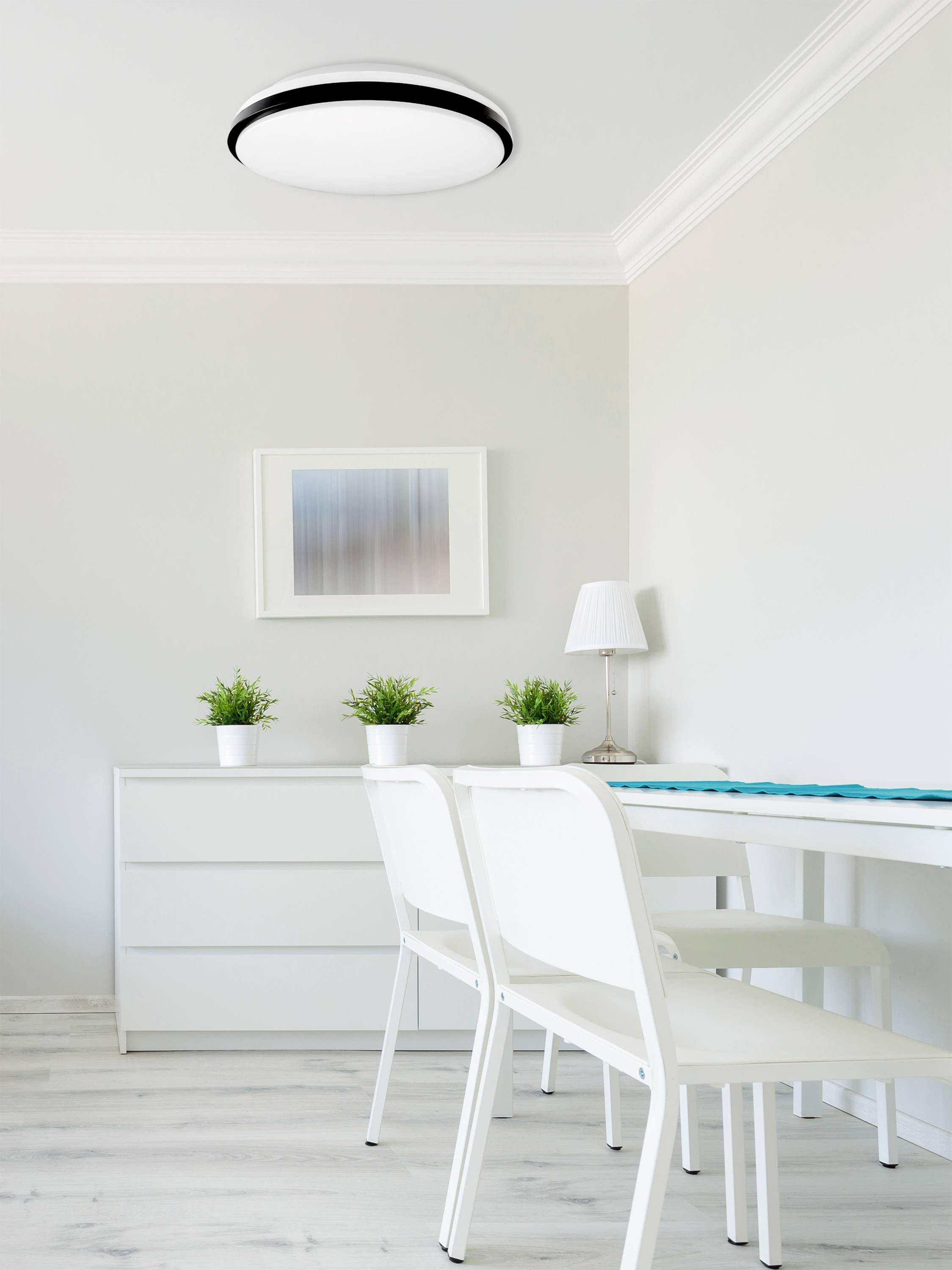 Müller-Licht 21000071 Taro Round 40 Plafonnier LED 24 W blanc, noir