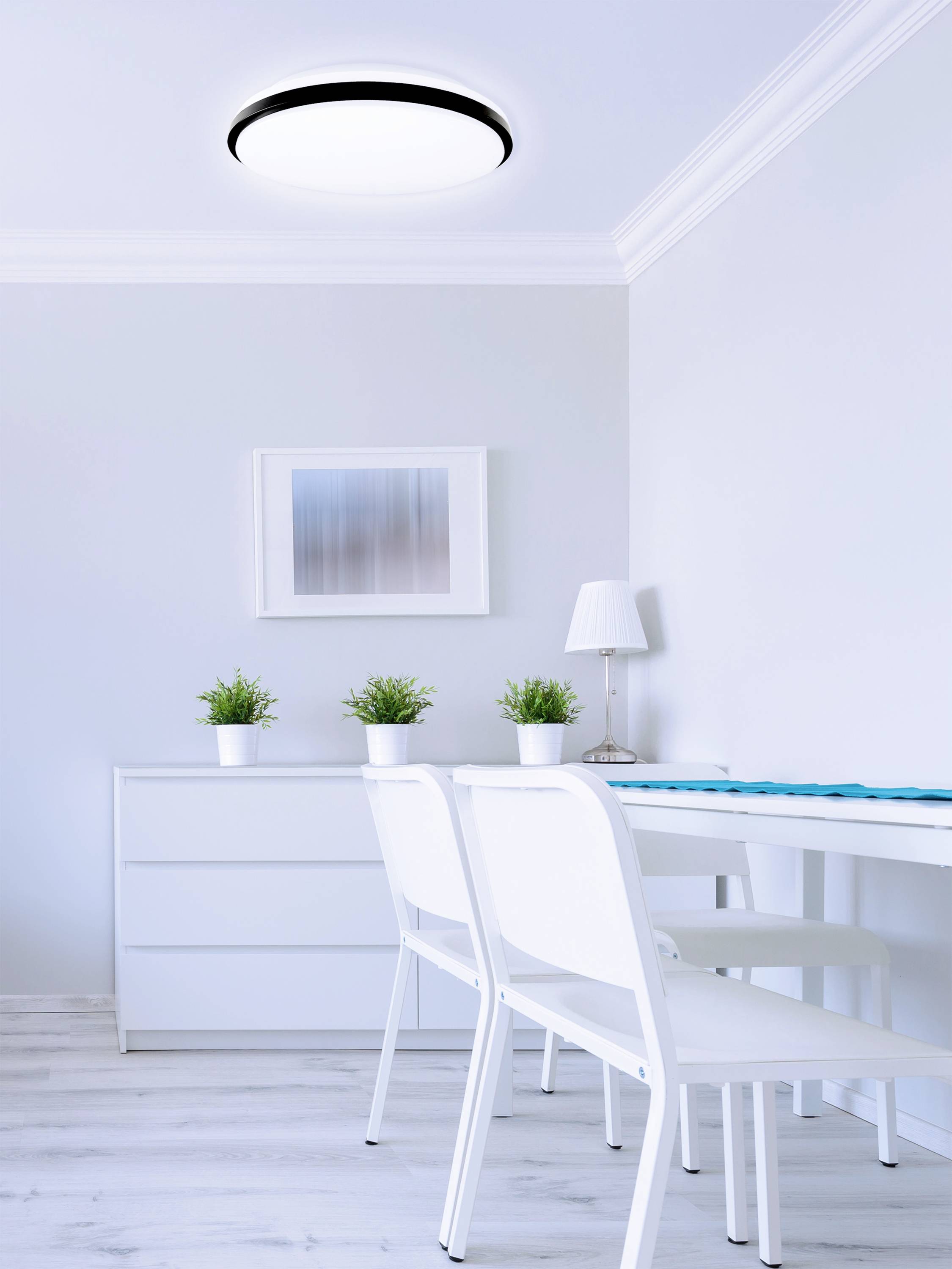 Müller-Licht 21000071 Taro Round 40 Plafonnier LED 24 W blanc, noir