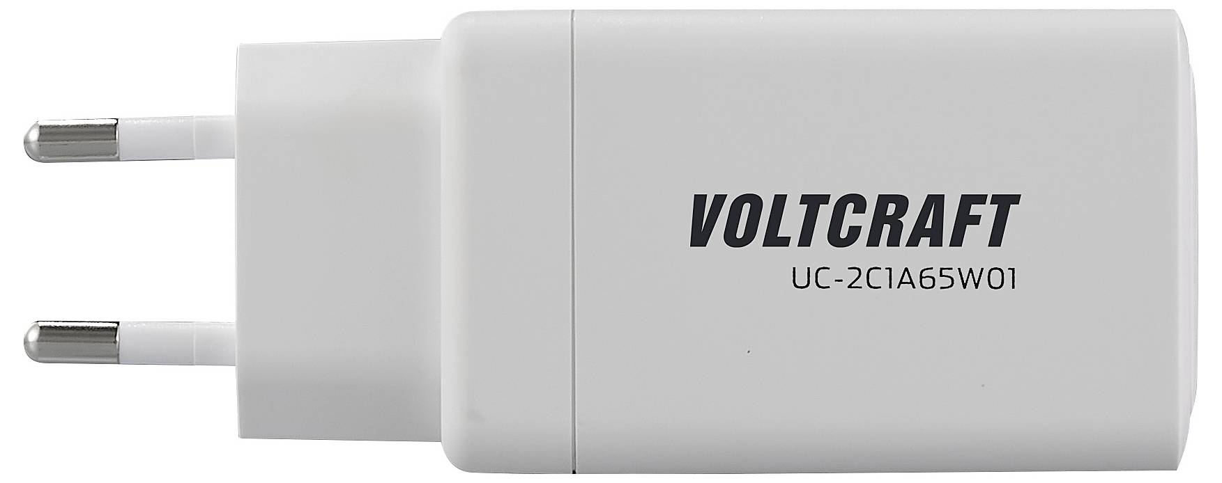 VOLTCRAFT UC-2C1A65W01 Chargeur USB 65 W 1x USB-A, 2x USB-C® Fast Charge, Power Delivery 3.0 blanc intérieure GaN