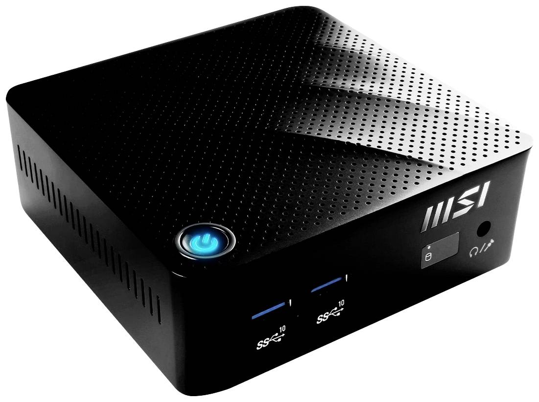 MSI Cubi N JSL-071DE Mini-PC (HTPC) Intel N6000 (4 x 1.1 GHz / max. 3.3 GHz) 4 GB RAM 128 GB SSD Win 11 Pro