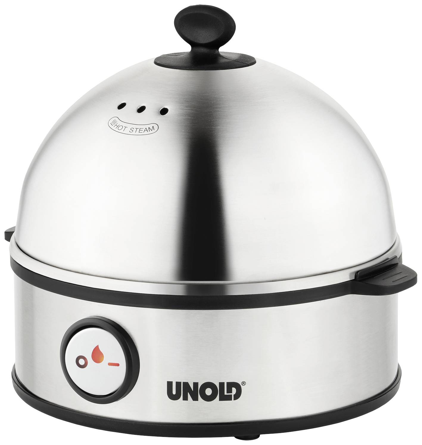 Unold Edel Cuiseur à oeufs voyant lumineux, sans BPA acier inoxydable, noir