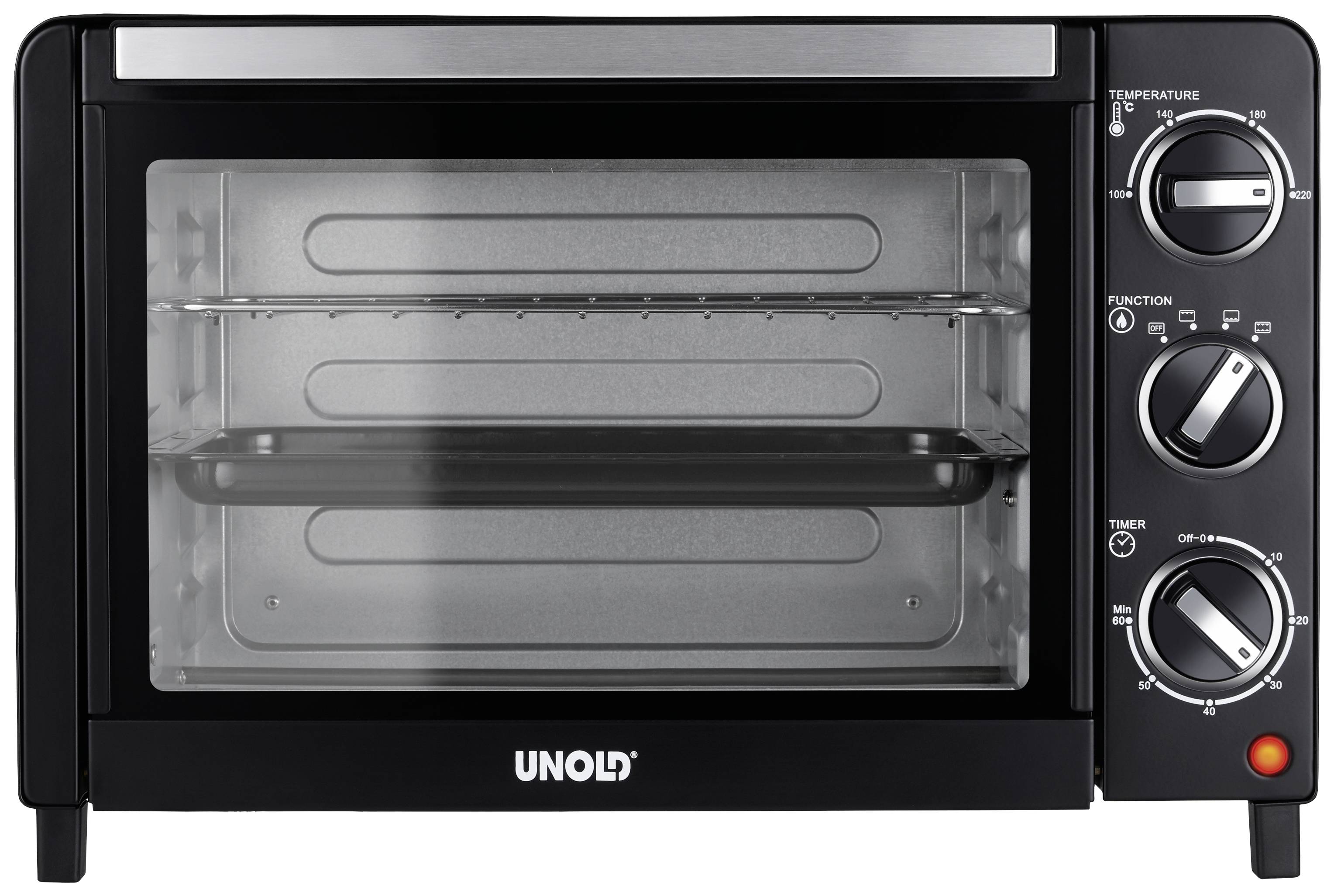 Unold 68875 Mini-four fonction minuteur, voyant lumineux 18 l