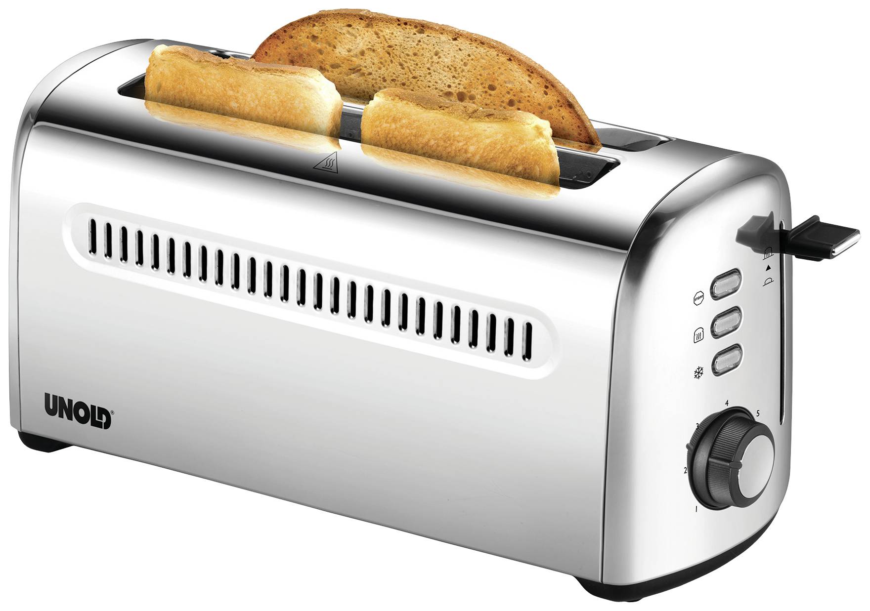 Unold 4er Retro Grille-pain voyant lumineux acier inoxydable