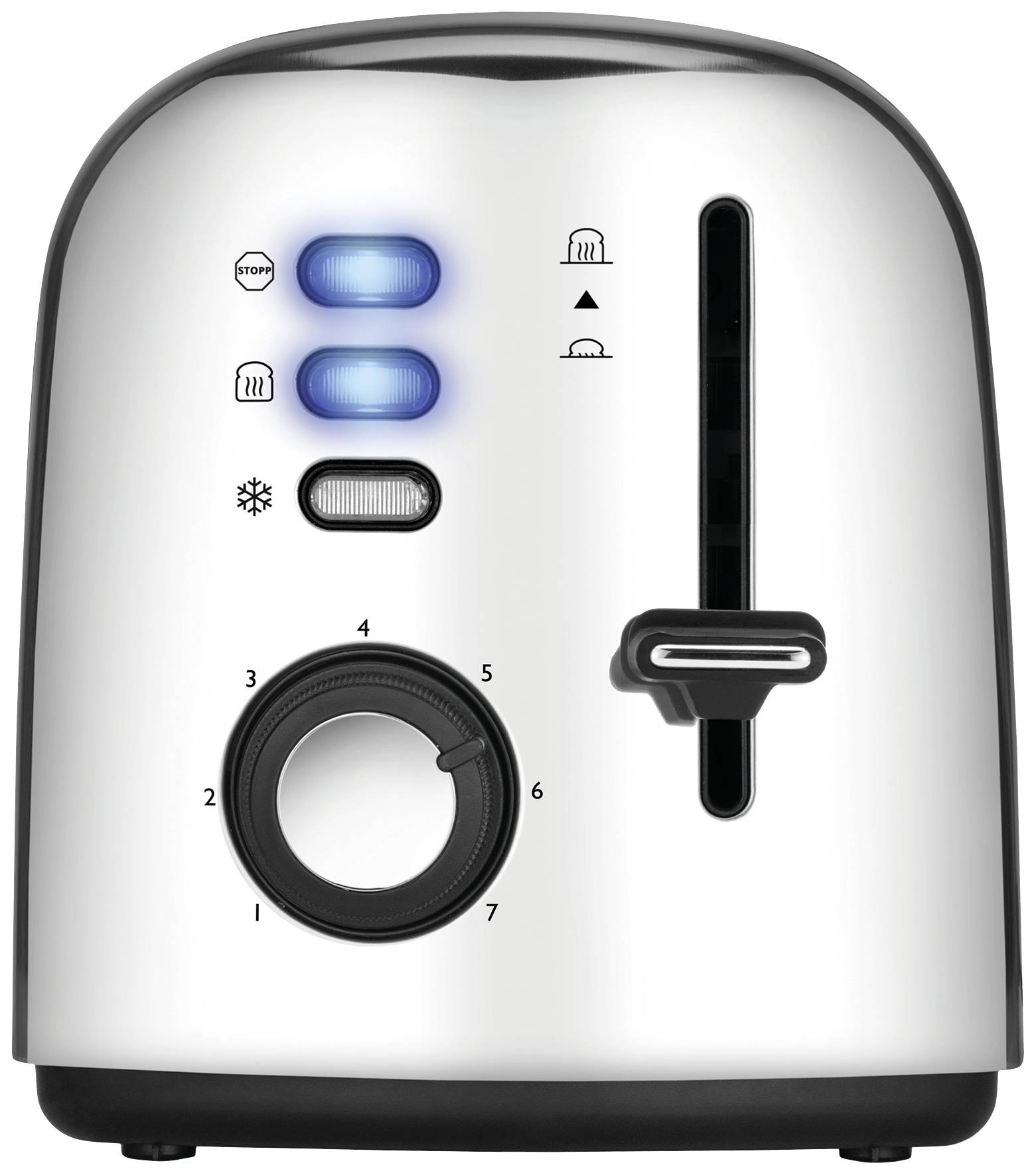 Unold 4er Retro Grille-pain voyant lumineux acier inoxydable
