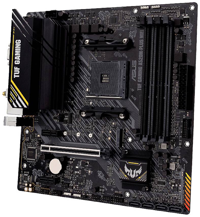 Asus TUF GAMING A520M-PLUS WIFI Carte mère Socket (PC) AMD AM4 Facteur de forme (détails) ATX Chipset de la carte mère AMD® A520