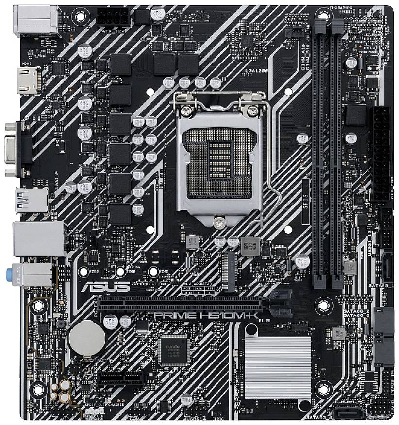 Asus PRIME H510M-K Carte mère Socket (PC) Intel® 1200 Facteur de forme (détails) Micro-ATX Chipset de la carte mère Intel® H510