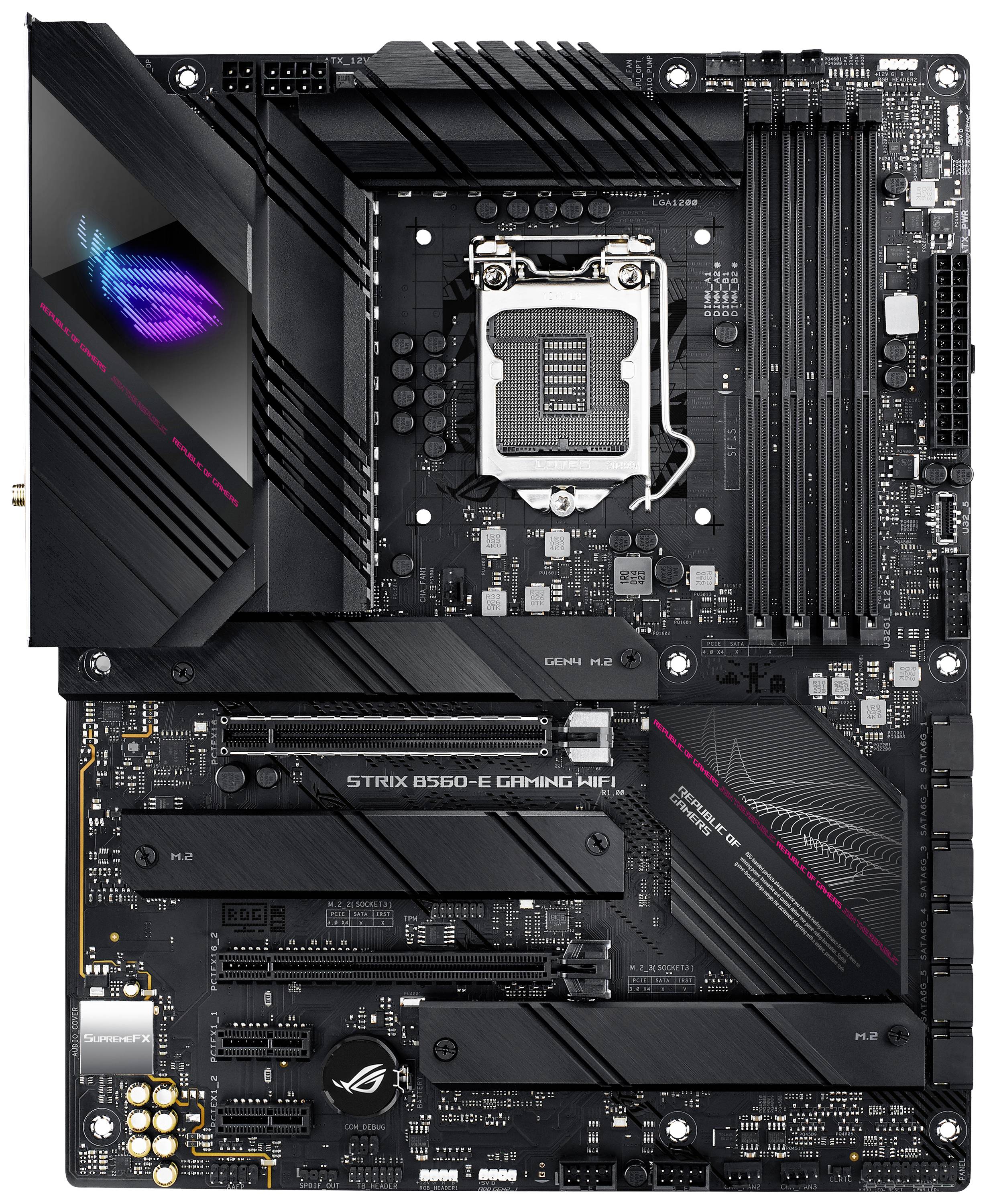 Asus ROG STRIX B560-E GAMING WIFI Carte mère Socket (PC) Intel® 1200 Facteur de forme (détails) ATX Chipset de la carte mère