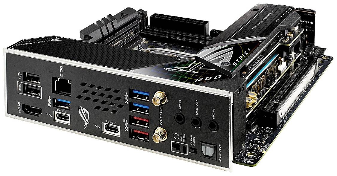Asus ROG STRIX Z690-I GAMING WIFI Carte mère Socket (PC) Intel® 1700 Facteur de forme (détails) ATX Chipset de la carte mère
