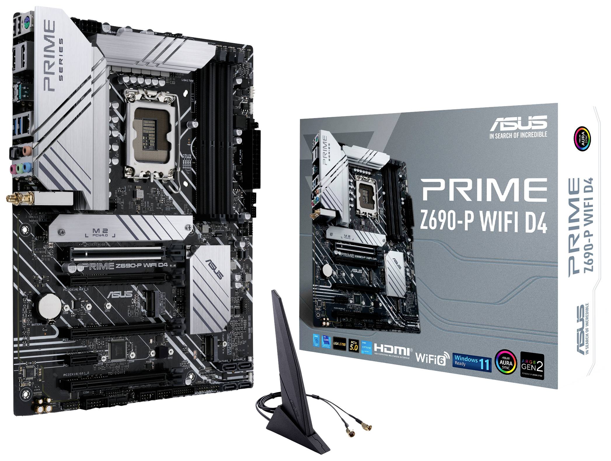 Asus PRIME Z690-P WIFI D4 Carte mère Socket (PC) Intel® 1700 Facteur de forme (détails) ATX Chipset de la carte mère Intel® Z690