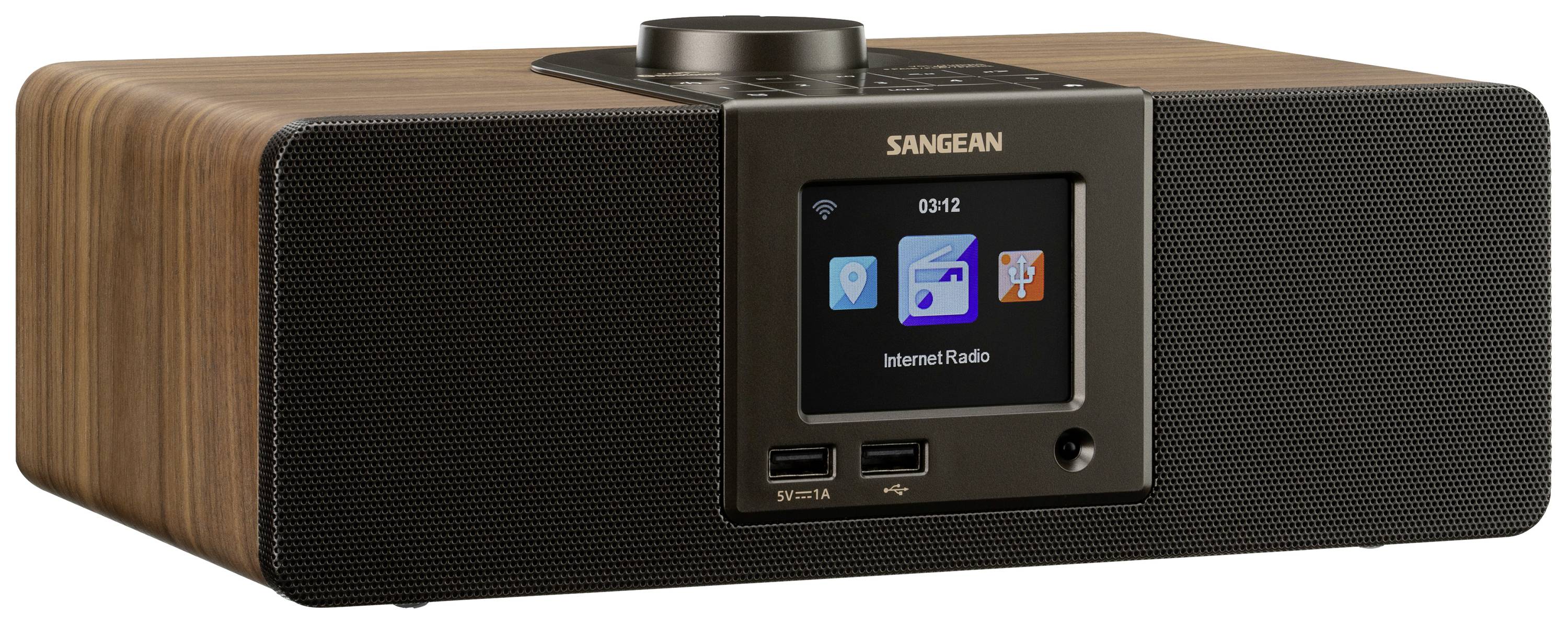 Sangean WFR-32 Radio de table Internet Internet Bluetooth, AUX, USB, radio internet avec télécommande noir, bois