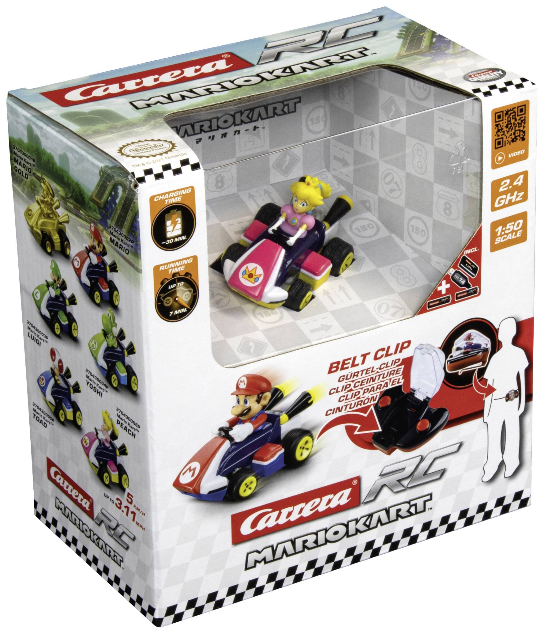 Carrera RC 370430006P Peach Véhicule RC débutant électrique Voiture de course