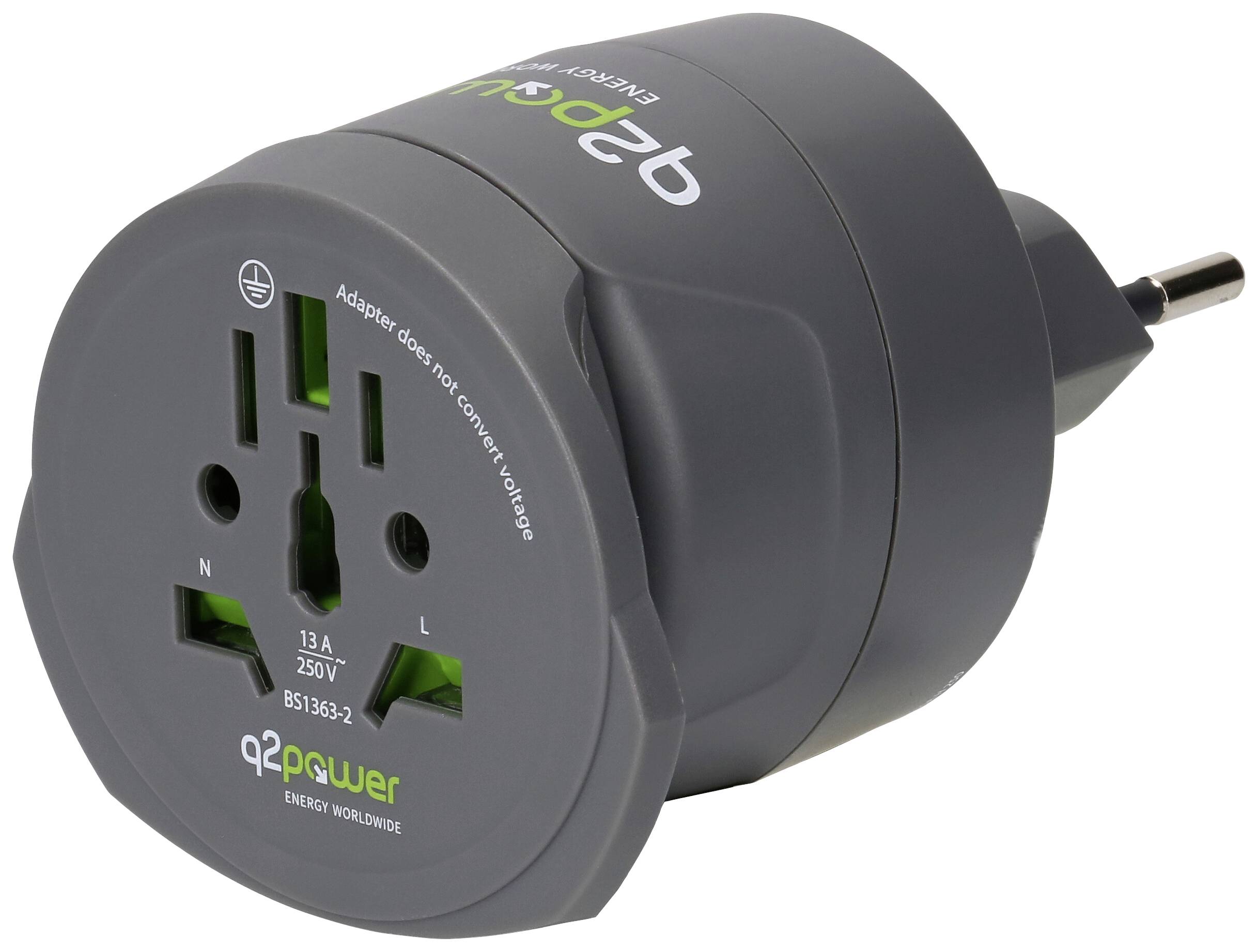 Q2 Power q2-1.300100-TH Adaptateur de voyage