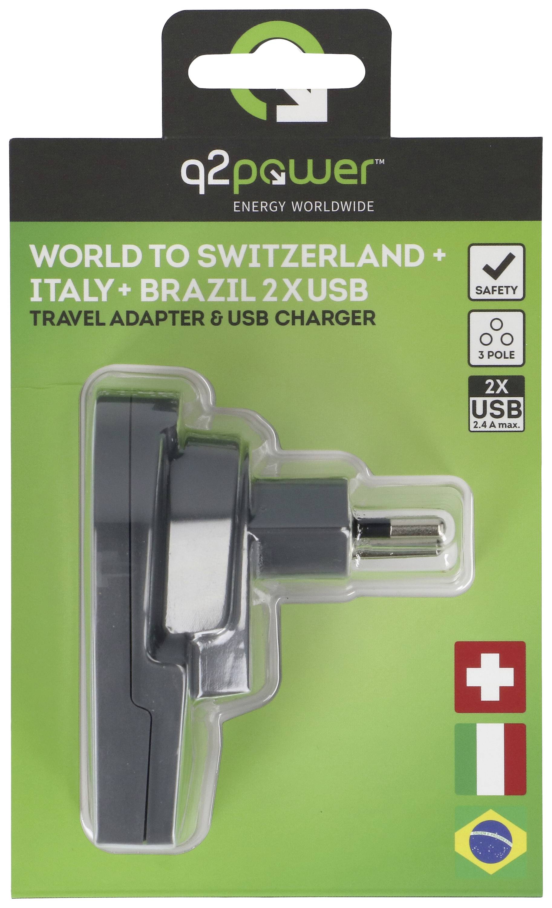 Q2 Power q2-1-1.00210-TH Adaptateur de voyage