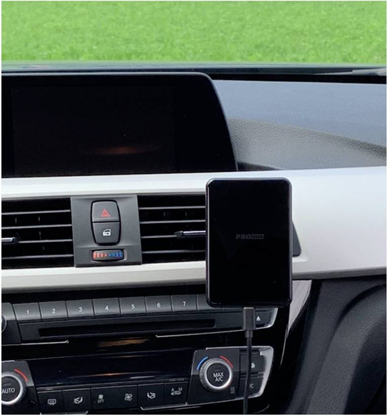 ProUser WCM1 grille de ventilation, pastille adhésive Support de téléphone portable pour voiture avec fonction de charge par