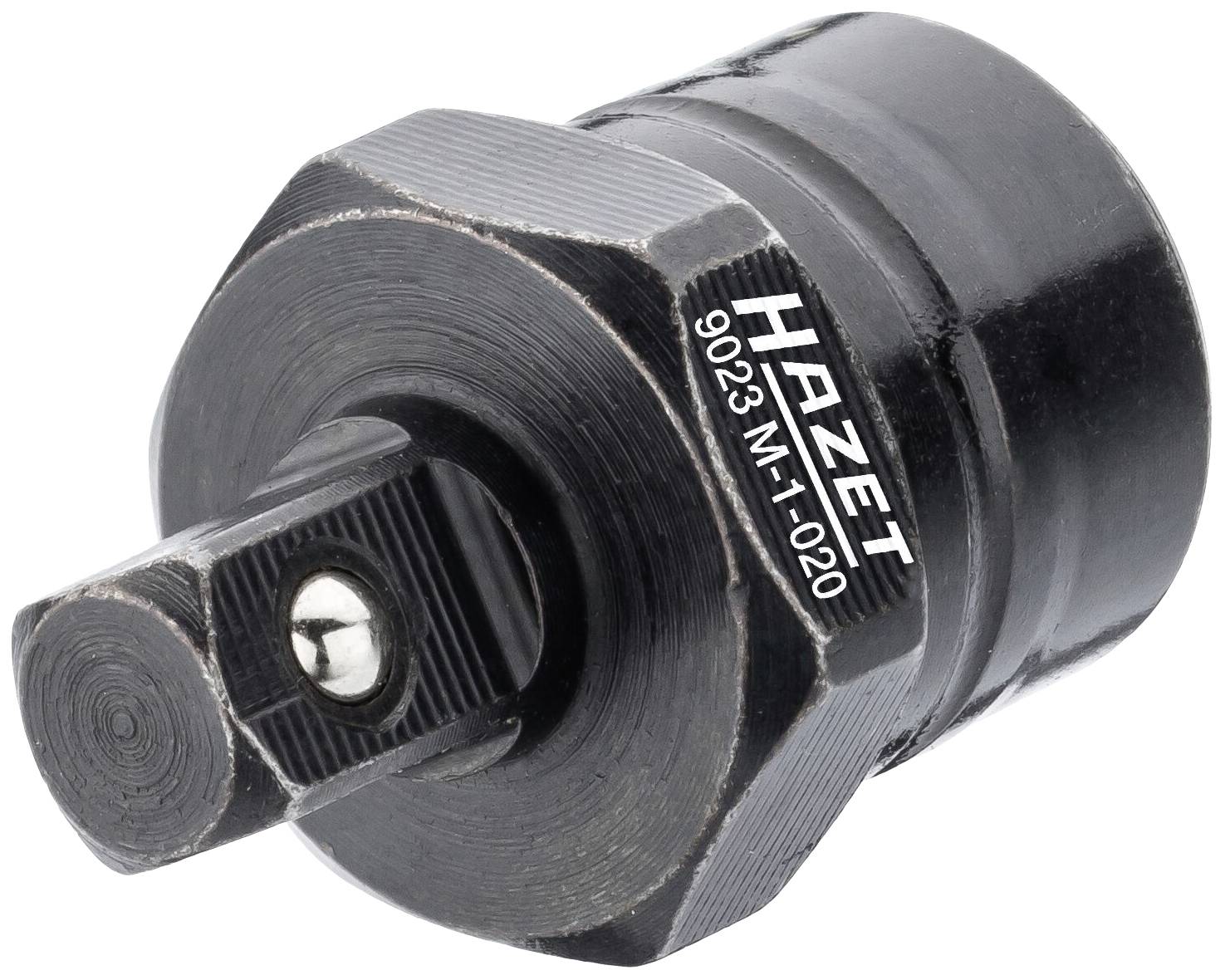 Support d'outil noir avec raccordement carré et inscription gravée 'HAZET 9023 M-10 20'.