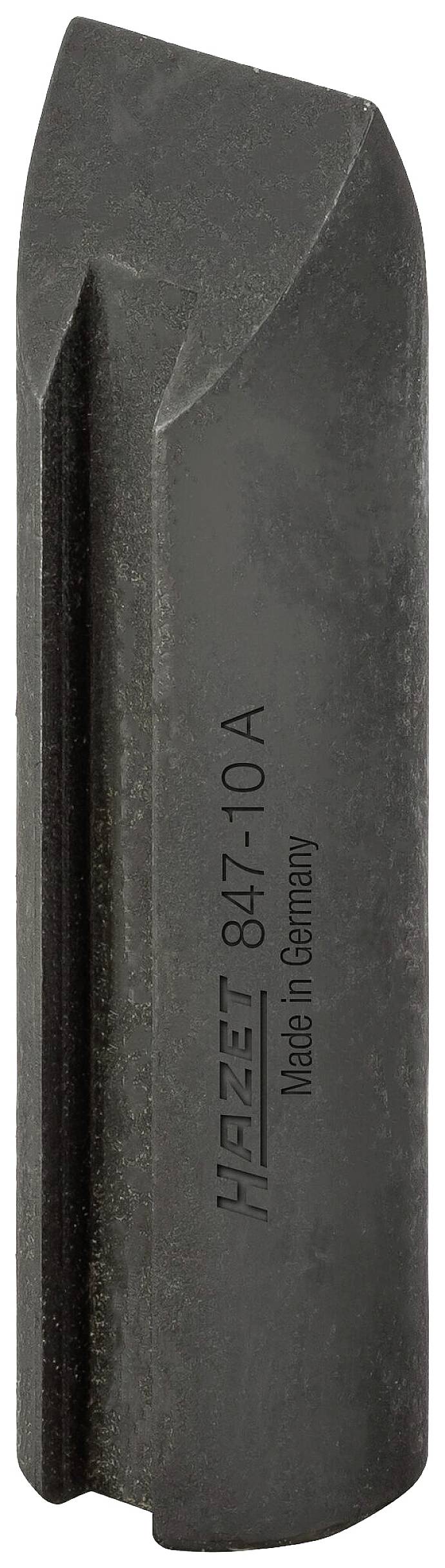 Un outil métallique noir avec une extrémité semblable à une lame et portant l'inscription « Made in Germany ».