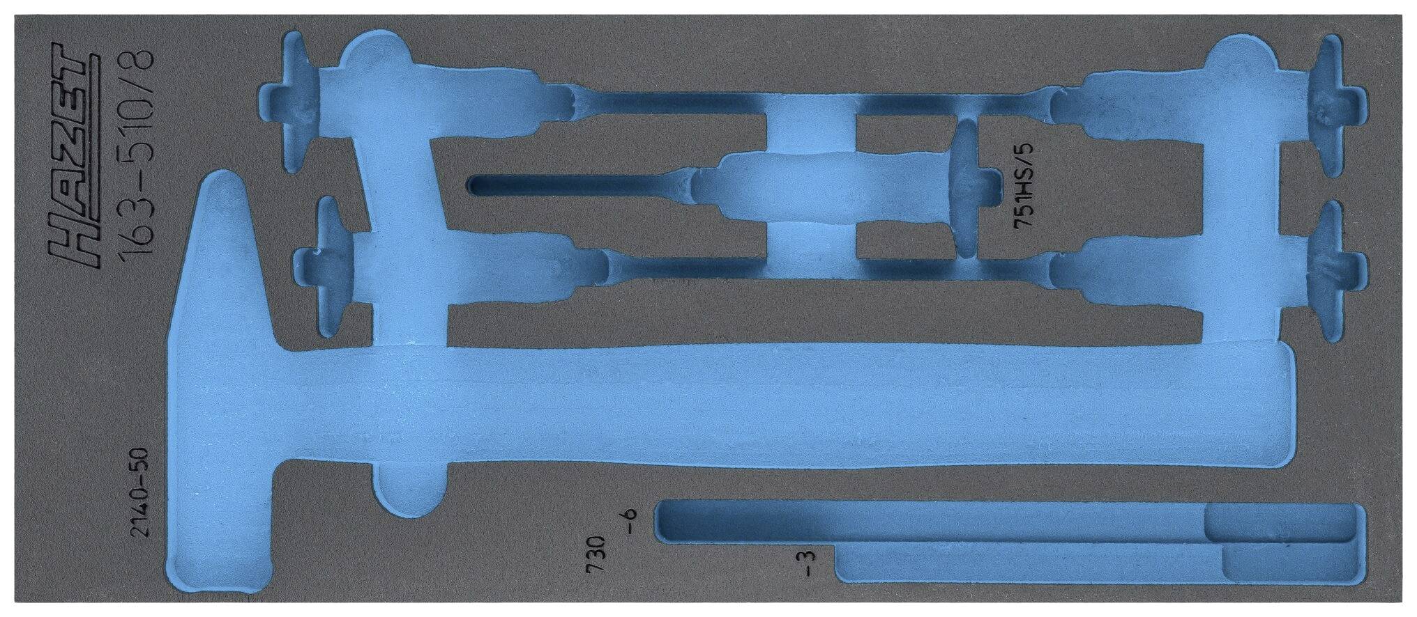 Hazet 163-510L 163-510L Insert en mousse (L x l) 172 mm x 392 mm