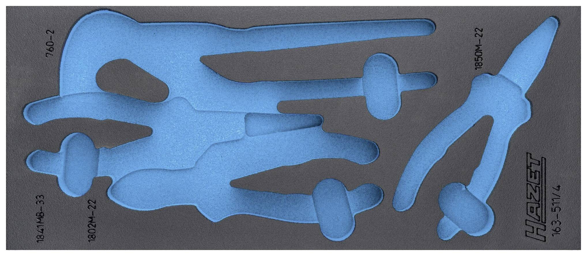 Hazet 163-511L 163-511L Insert en mousse (L x l) 172 mm x 392 mm