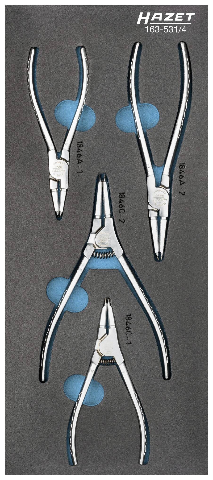 Hazet 163-531/4 Jeu de pinces pour circlips
