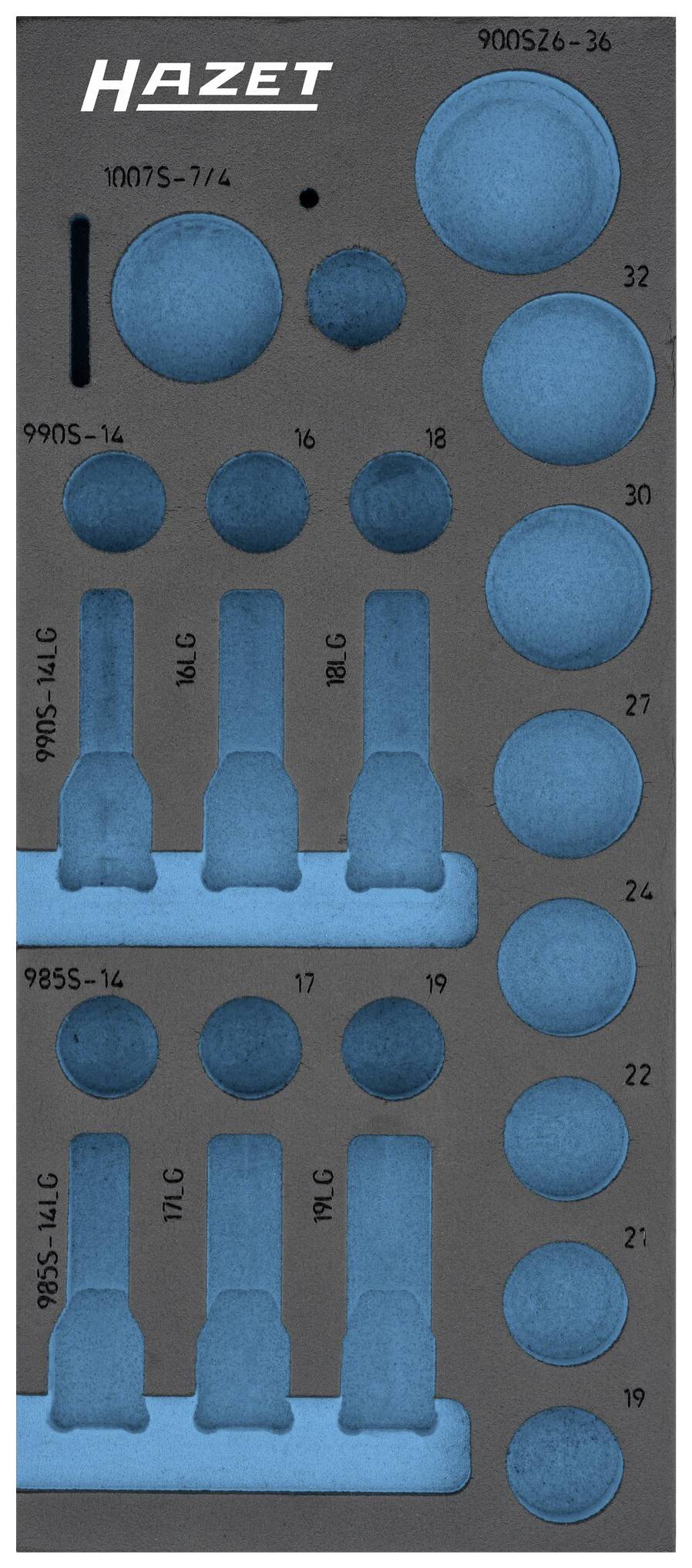 Hazet 163-570L 163-570L Insert en mousse (L x l) 172 mm x 392 mm