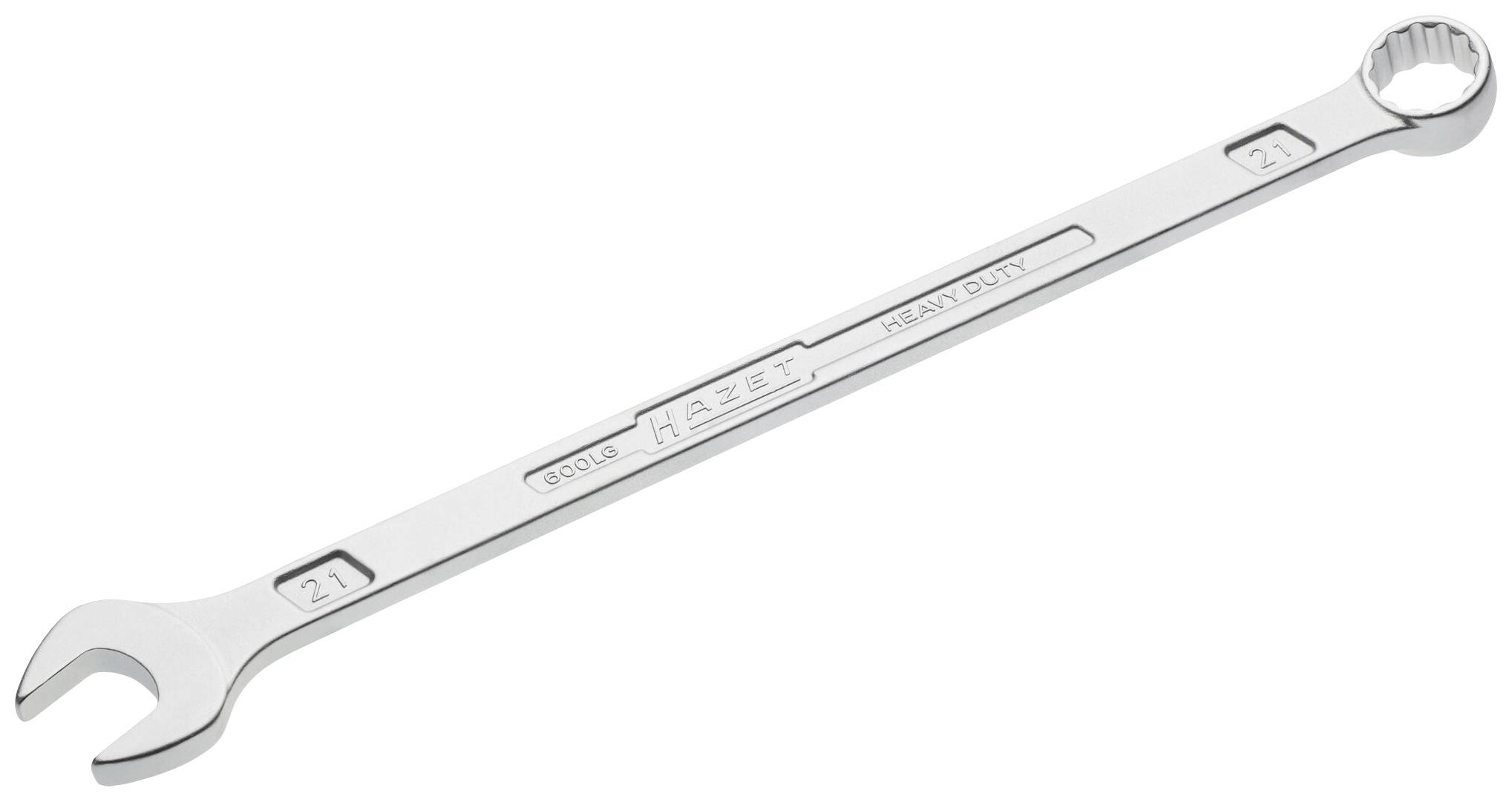 Clé à fourche et à œil, taille 21, marque HAZET, adaptée aux travaux mécaniques.