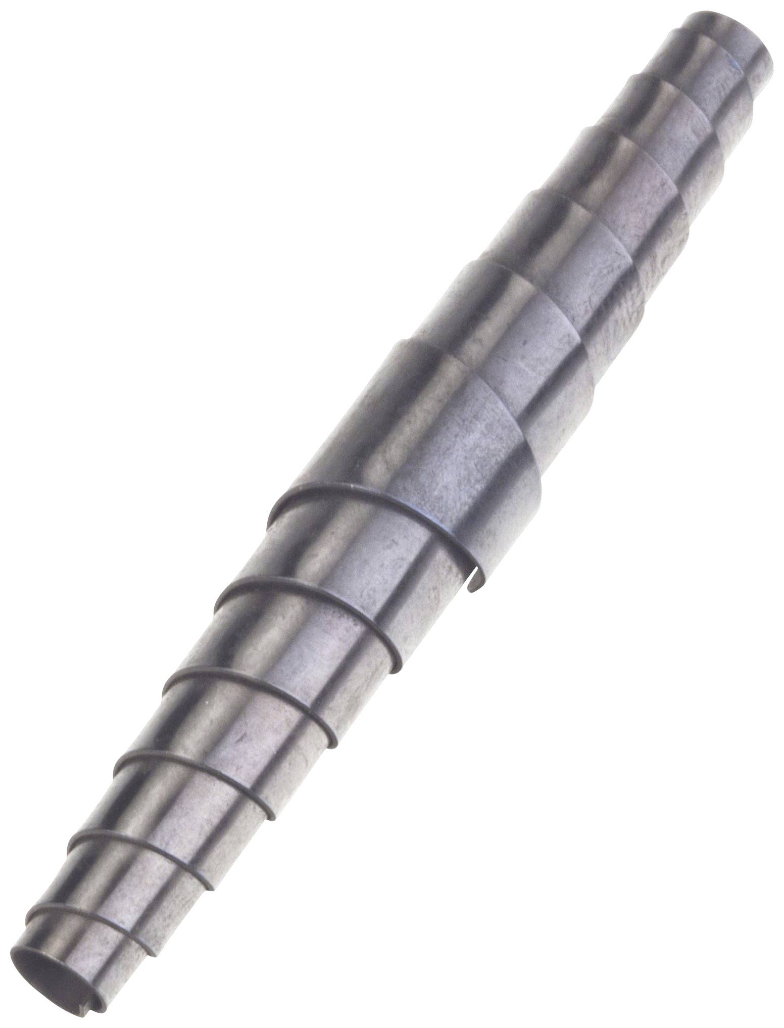 Une structure conique et spiralée en métal, composée de plusieurs anneaux interconnectés, qui se rétrécit vers le haut.
