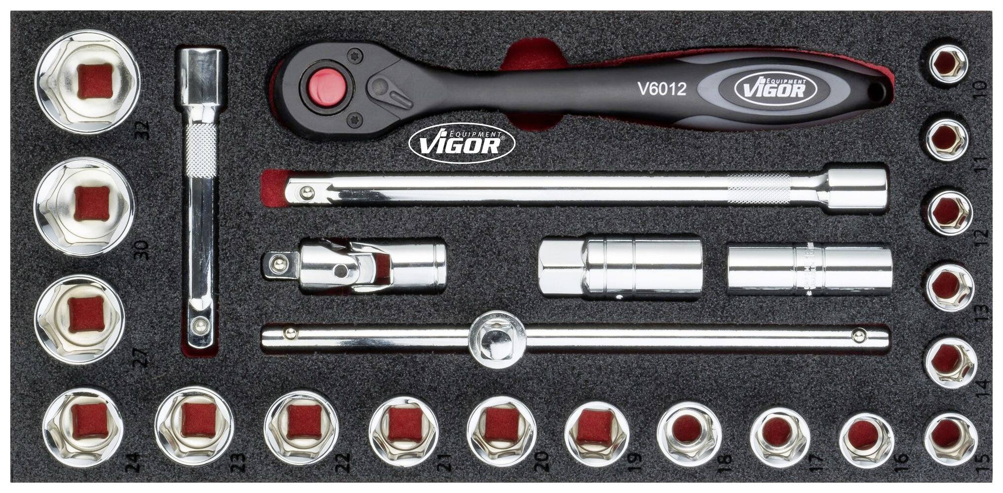 Vigor V4975 Jeu de clés à douille V4975