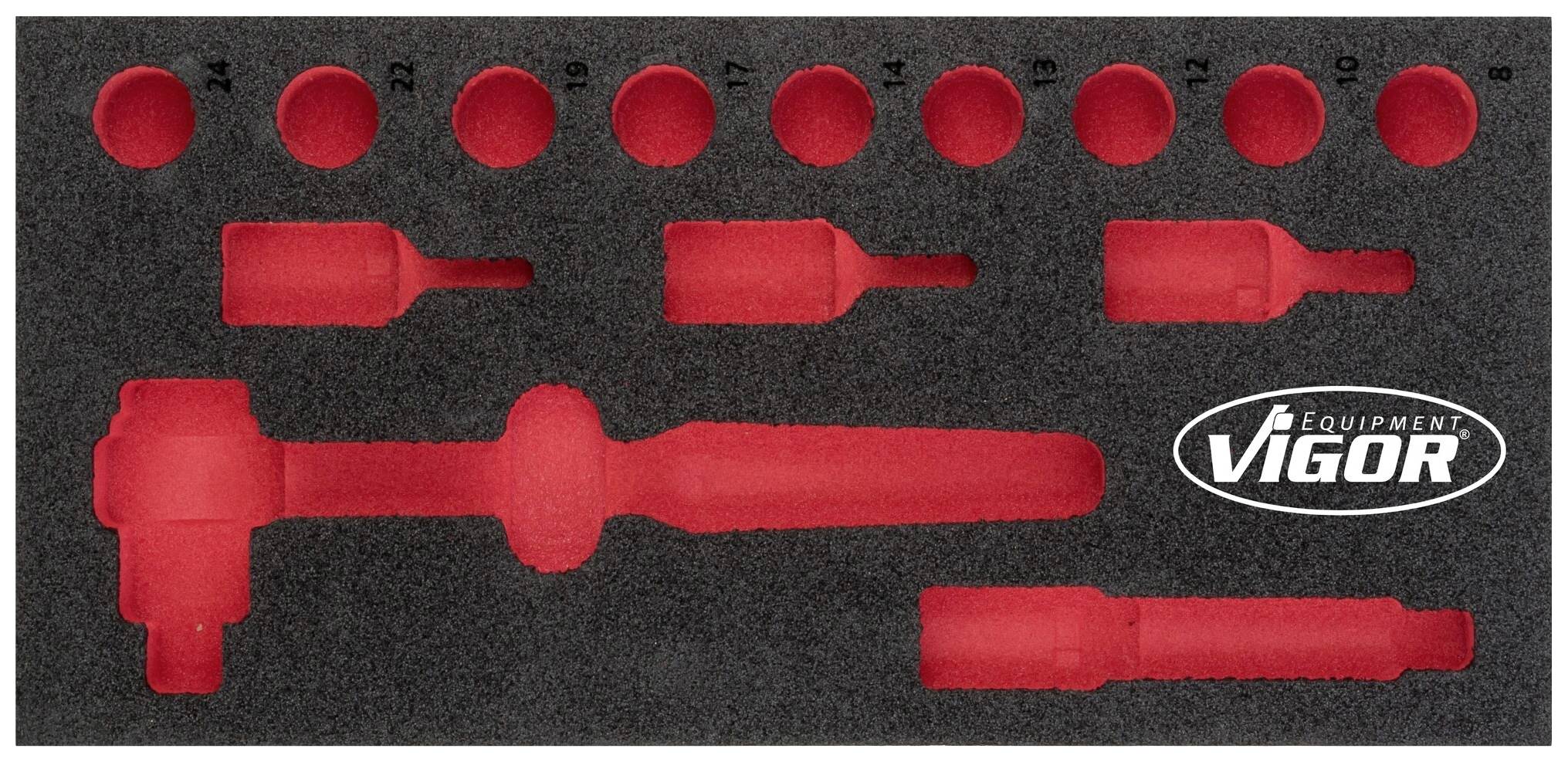 Vigor V5011-L V5011-L Insert en mousse (L x l) 393 mm x 188 mm